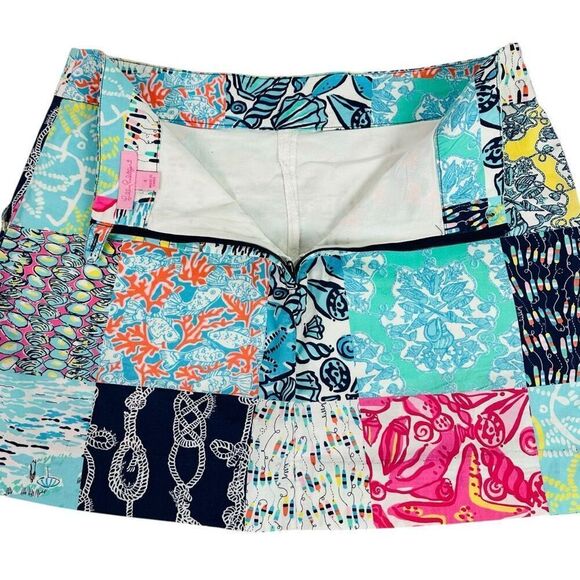 Lilly Pulitzer Patchwork SKIRT size 4 NOT A SKORT - Picture 9 of 13